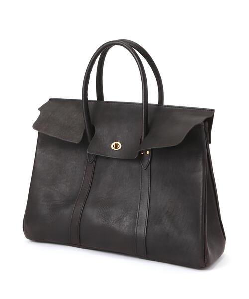 schott（ショット）の「VASCO/ヴァスコ/LEATHER SADDLE TOTE BAG/レザー サドル トートバッグ（トートバッグ・メンズ・ブラック・F）」の2枚目の写真