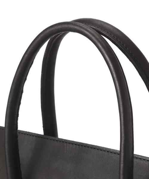 schott（ショット）の「VASCO/ヴァスコ/LEATHER SADDLE TOTE BAG/レザー サドル トートバッグ（トートバッグ・メンズ・ブラック・F）」の4枚目の写真