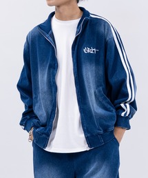 JOHN'S CLOSET（ジョンズクローゼット）の「【13】ワンポイントロゴ カットデニム トラックジャケット（ジャージ・メンズ）」