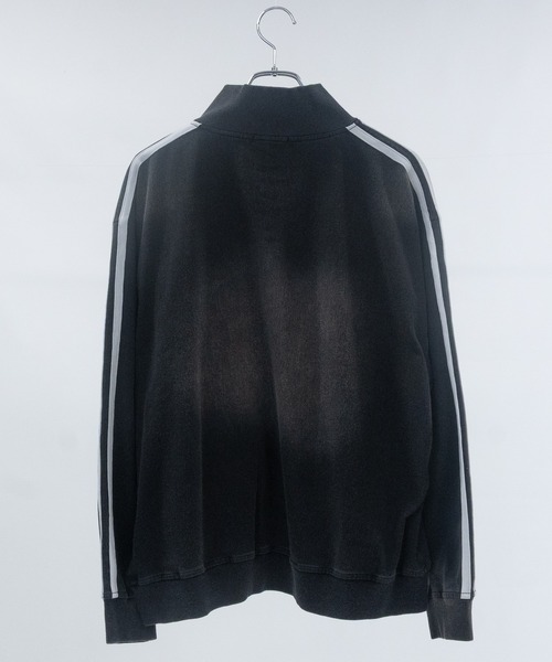 JOHN'S CLOSET（ジョンズクローゼット）の「【13】ワンポイントロゴ カットデニム トラックジャケット（ジャージ・メンズ・ネイビー/ブラック・MEDIUM/LARGE）」の4枚目の写真