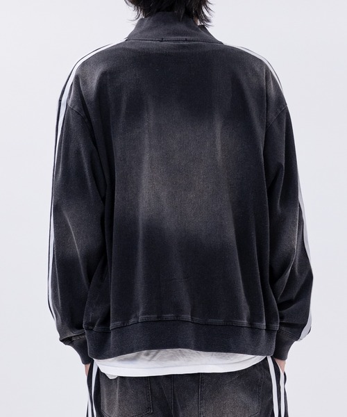 JOHN'S CLOSET（ジョンズクローゼット）の「【13】ワンポイントロゴ カットデニム トラックジャケット（ジャージ・メンズ・ネイビー/ブラック・MEDIUM/LARGE）」の7枚目の写真