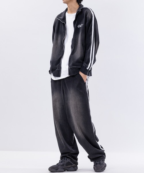 JOHN'S CLOSET（ジョンズクローゼット）の「【13】ワンポイントロゴ カットデニム トラックジャケット（ジャージ・メンズ・ネイビー/ブラック・MEDIUM/LARGE）」の9枚目の写真