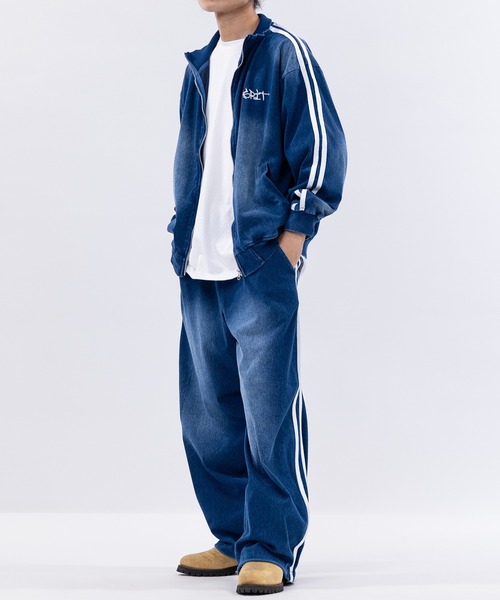 JOHN'S CLOSET（ジョンズクローゼット）の「【13】ワンポイントロゴ カットデニム トラックジャケット（ジャージ・メンズ・ネイビー/ブラック・MEDIUM/LARGE）」の16枚目の写真