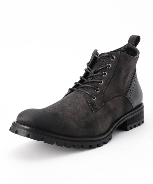 HIDEAWAYS NICOLE（ハイダウェイニコル）の「タンクソールブーツ（ブーツ・メンズ・ライトグレー/チャコールグレー・25.5cm/26.5cm/27.5cm）」の9枚目の写真