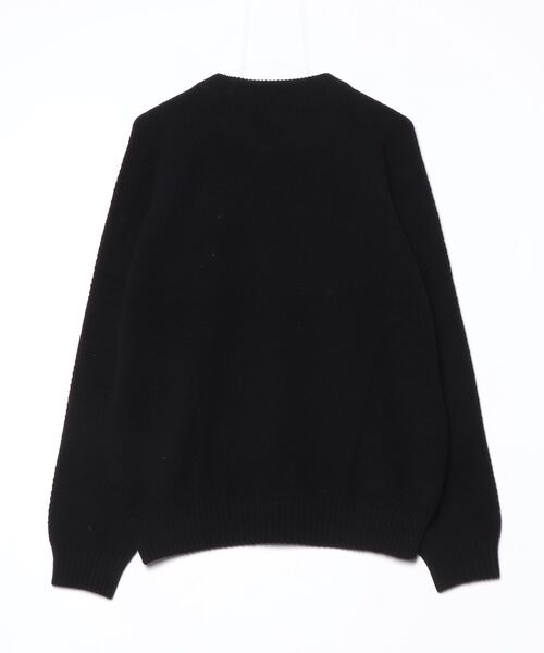 ATON(エイトン)の「ATON LAMBS WOOL CREWNECK SWEATER KRAGGW0402(ニット/セーター・メンズ・ブラック・4)」の2枚目の写真