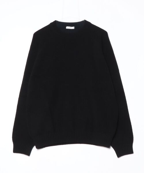ATON(エイトン)の「ATON LAMBS WOOL CREWNECK SWEATER KRAGGW0402(ニット/セーター・メンズ・ブラック・4)」の3枚目の写真