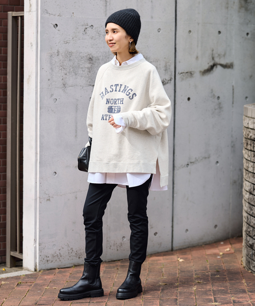 セール】ラグランポンチョプリントスエット（スウェット）｜FRAMeWORK