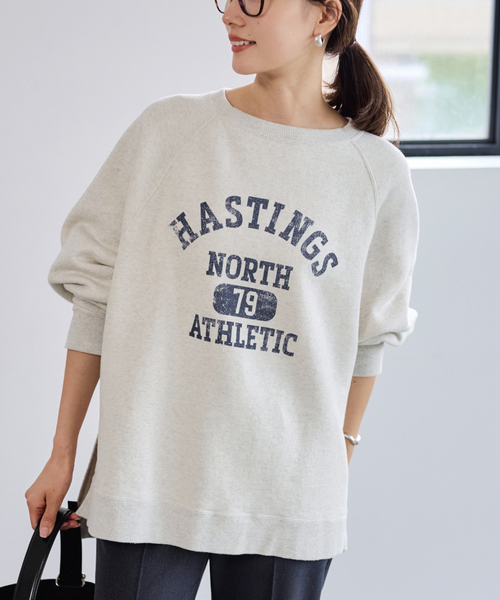 新品未使用　FRAMeWORK ラグランポンチョスエット　ホワイト セール】ラグランポンチョプリントスエット（スウェット）｜FRAMeWORK