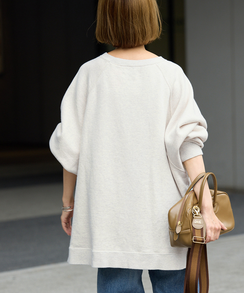 新品未使用　FRAMeWORK ラグランポンチョスエット　ホワイト セール】ラグランポンチョプリントスエット（スウェット）｜FRAMeWORK