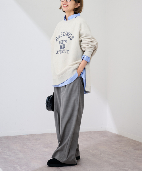 セール】ラグランポンチョプリントスエット（スウェット）｜FRAMeWORK