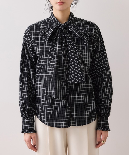 Vivienne Westwood ボウタイリボンシャツ チェック オーヴ 楽一番様専用Vivienne Westwood チェック柄ボウタイシャツ 46 - メルカリ