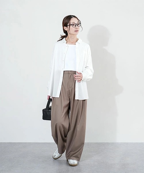 SOLAMONAT（ソラモナ）の「テレコロングスリーブカットソー（Tシャツ/カットソー・レディース・ライトグレー/ホワイト/ブラック・FREE）」の5枚目の写真