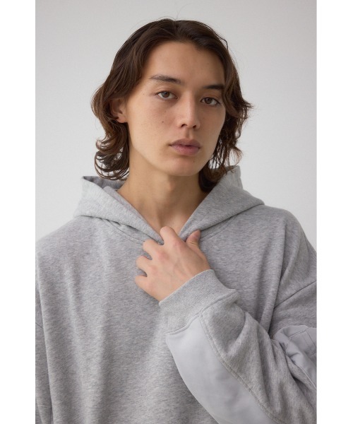 AZUL by moussy(アズールバイマウジー)の「ユーティリティポケット付きフーディー(パーカー・メンズ・杢グレー/ブラック/ネイビー・SMALL/MEDIUM/LARGE)」の16枚目の写真