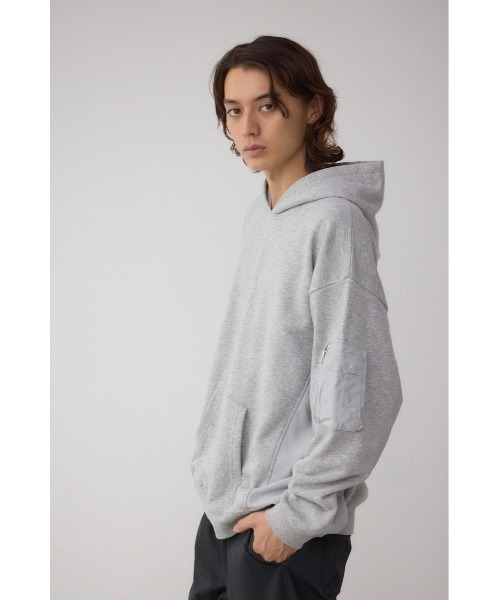 AZUL by moussy(アズールバイマウジー)の「ユーティリティポケット付きフーディー(パーカー・メンズ・杢グレー/ブラック/ネイビー・SMALL/MEDIUM/LARGE)」の17枚目の写真