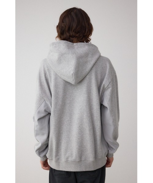 AZUL by moussy(アズールバイマウジー)の「ユーティリティポケット付きフーディー(パーカー・メンズ・杢グレー/ブラック/ネイビー・SMALL/MEDIUM/LARGE)」の21枚目の写真