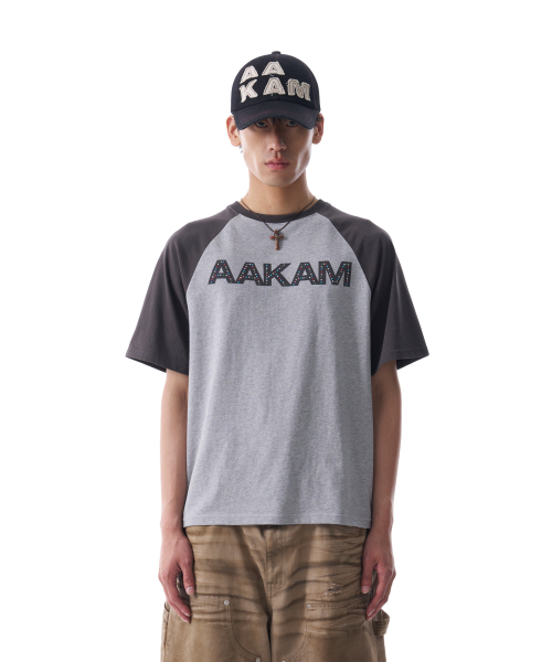 AAKAM(アーカム)の「AKM Rhinestone Raglan Half Top (Gray)(Tシャツ/カットソー・レディース・その他・1/2)」の6枚目の写真