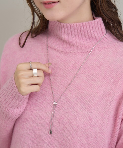 KATHARINE ROSS（キャサリンロス）の「【KATHARINE ROSS】チェーンキャップラリエット（ネックレス・レディース・シルバー・MEDIUM）」の5枚目の写真