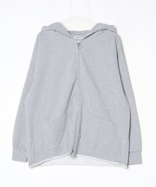 WALLA WALLA SPORT（ワラワラスポーツ）の「WALLA WALLA SPORT【ワラワラスポーツ】 - 13oz FULL ZIP HOODIE / 13オンス フルジップ フーディー（パーカー・メンズ・スミクロ/ヘザーグレー/アイボリー・LARGE/MEDIUM）」の8枚目の写真