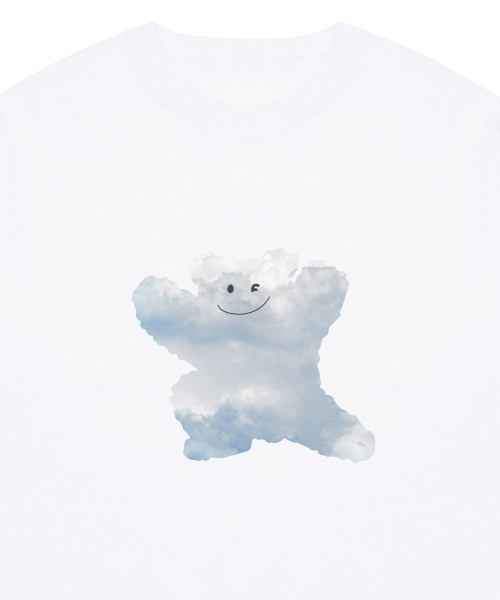 GRAVER（グレーバー）の「[ユニセックス]ビッグクラウドベアスマイル半袖Tシャツ_3カラー（Tシャツ/カットソー・レディース・ホワイト/ネイビー/ブラック・SMALL/MEDIUM/LARGE/X-LARGE）」の16枚目の写真