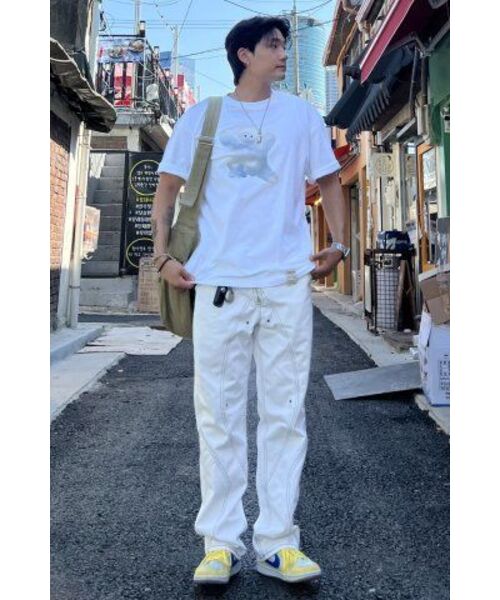 GRAVER（グレーバー）の「[ユニセックス]ビッグクラウドベアスマイル半袖Tシャツ_3カラー（Tシャツ/カットソー・レディース・ホワイト/ネイビー/ブラック・SMALL/MEDIUM/LARGE/X-LARGE）」の5枚目の写真
