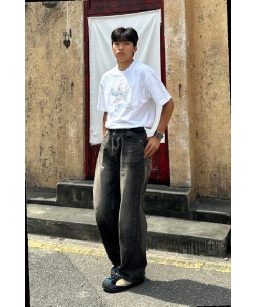 GRAVER（グレーバー）の「[ユニセックス]ビッグクラウドベアスマイル半袖Tシャツ_3カラー（Tシャツ/カットソー・レディース・ホワイト/ネイビー/ブラック・SMALL/MEDIUM/LARGE/X-LARGE）」の12枚目の写真