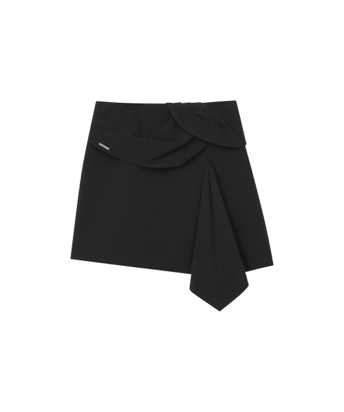 セール】Layered chiton mini skirt BLACK（スカート）｜Miseki SEOUL