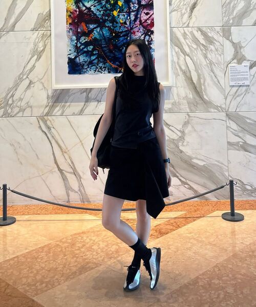 セール】Layered chiton mini skirt BLACK（スカート）｜Miseki SEOUL