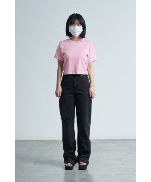 MUSINSA STANDARD WOMAN（ムシンサスタンダードウーマン）の「ウィメンズクルーネッククロップTシャツ[ピンク]（Tシャツ/カットソー・レディース・その他・SMALL/MEDIUM/X-SMALL）」の9枚目の写真