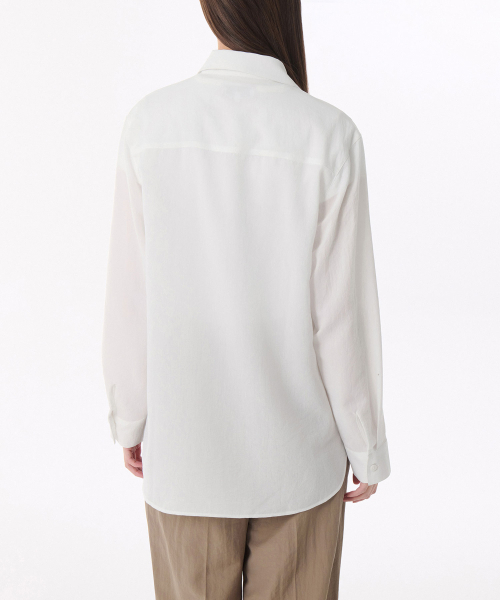 MUSINSA STANDARD WOMAN（ムシンサスタンダードウーマン）の「ウィメンズリラックスドリネンライクシャツ[ホワイト]（シャツ/ブラウス・レディース・その他・SMALL/MEDIUM/LARGE/X-SMALL）」の3枚目の写真