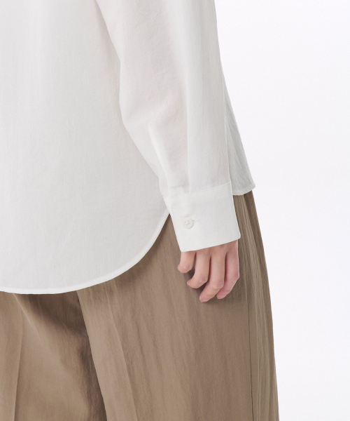 MUSINSA STANDARD WOMAN（ムシンサスタンダードウーマン）の「ウィメンズリラックスドリネンライクシャツ[ホワイト]（シャツ/ブラウス・レディース・その他・SMALL/MEDIUM/LARGE/X-SMALL）」の5枚目の写真