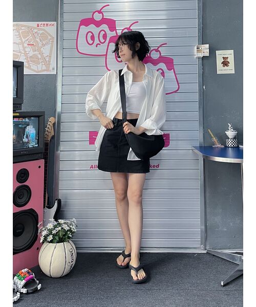 MUSINSA STANDARD WOMAN（ムシンサスタンダードウーマン）の「ウィメンズリラックスドリネンライクシャツ[ホワイト]（シャツ/ブラウス・レディース・その他・SMALL/MEDIUM/LARGE/X-SMALL）」の10枚目の写真