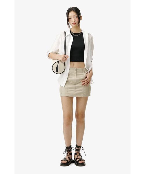 MUSINSA STANDARD WOMAN（ムシンサスタンダードウーマン）の「ウィメンズリラックスドリネンライクシャツ[ホワイト]（シャツ/ブラウス・レディース・その他・SMALL/MEDIUM/LARGE/X-SMALL）」の11枚目の写真