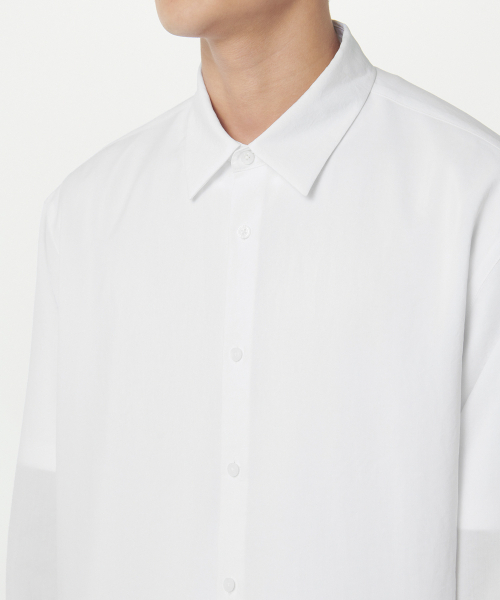 MUSINSA STANDARD（ムシンサスタンダード）の「リラックスドリネンライクシャツ[ホワイト]（シャツ/ブラウス・メンズ・その他・SMALL/MEDIUM/LARGE/XX-LARGE/X-LARGE）」の5枚目の写真