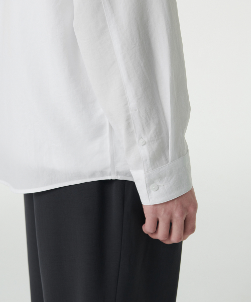 MUSINSA STANDARD（ムシンサスタンダード）の「リラックスドリネンライクシャツ[ホワイト]（シャツ/ブラウス・メンズ・その他・SMALL/MEDIUM/LARGE/XX-LARGE/X-LARGE）」の6枚目の写真