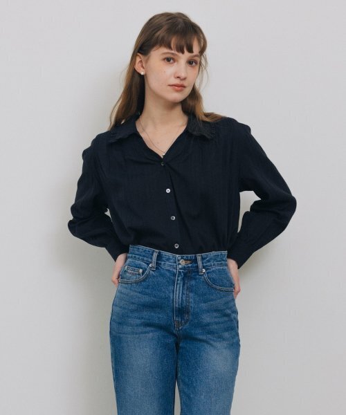 TTUDEMENT(トュードメント)の「VINTAGE FRILL BLOUSE BLACK(シャツ/ブラウス・レディース・その他・FREE)」の3枚目の写真