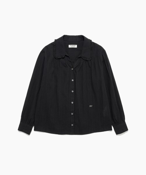 TTUDEMENT(トュードメント)の「VINTAGE FRILL BLOUSE BLACK(シャツ/ブラウス・レディース・その他・FREE)」の4枚目の写真