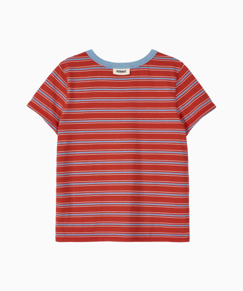 NOHANT(ノアン)の「STRIPE CROP SHORT SLEEVE T-SHIRT RED(Tシャツ/カットソー・レディース・レッド・SMALL/MEDIUM/LARGE)」の10枚目の写真