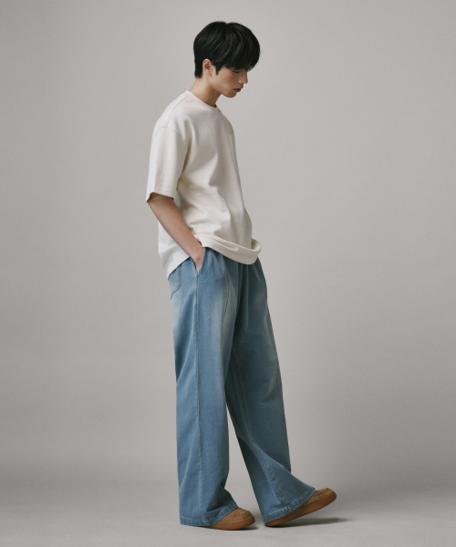 Verdnt（バーダント）の「フロントラインウォッシュドワイドスウェットパンツ[ミディアムブルー]（スウェットパンツ・レディース・その他・SMALL/MEDIUM/LARGE）」の12枚目の写真