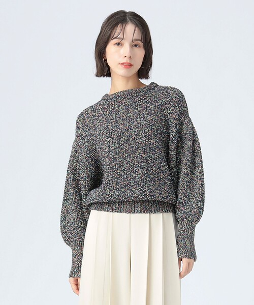 BEAMS HEART（ビームスハート）の「カラフル糸 ニット（ニット/セーター・レディース・イエロー系その他2/ホワイト系その他5/ネイビー・FREE）」の3枚目の写真