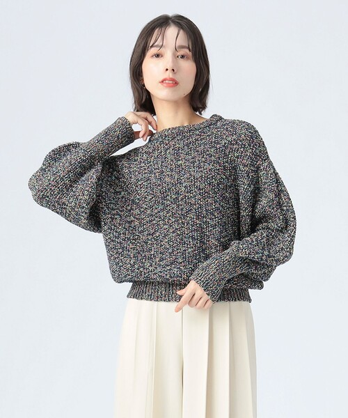 BEAMS HEART（ビームスハート）の「カラフル糸 ニット（ニット/セーター・レディース・イエロー系その他2/ホワイト系その他5/ネイビー・FREE）」の21枚目の写真