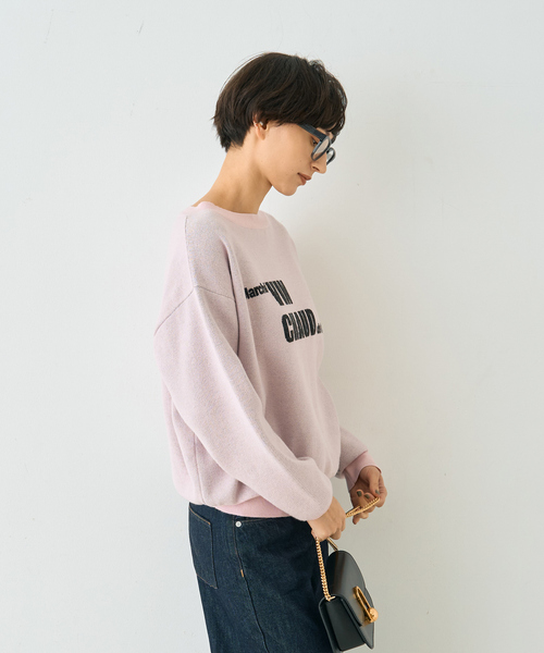 Rouge vif Anna（ルージュヴィフアンナ）の「ノエルロゴニットプルオーバー（ニット/セーター・レディース・ブラウン/ピンク・フリー）」の5枚目の写真