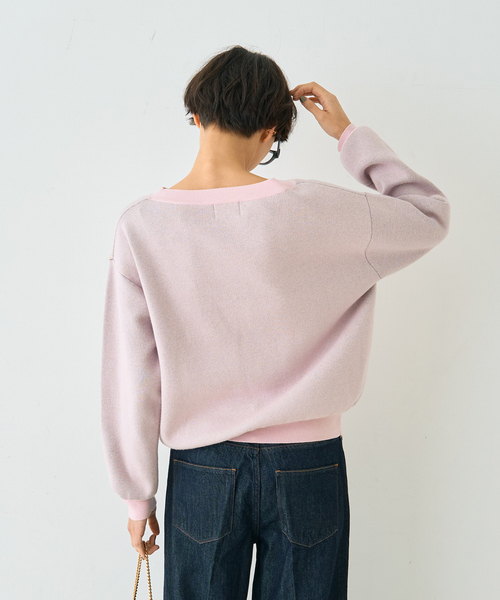 Rouge vif Anna（ルージュヴィフアンナ）の「ノエルロゴニットプルオーバー（ニット/セーター・レディース・ブラウン/ピンク・フリー）」の6枚目の写真