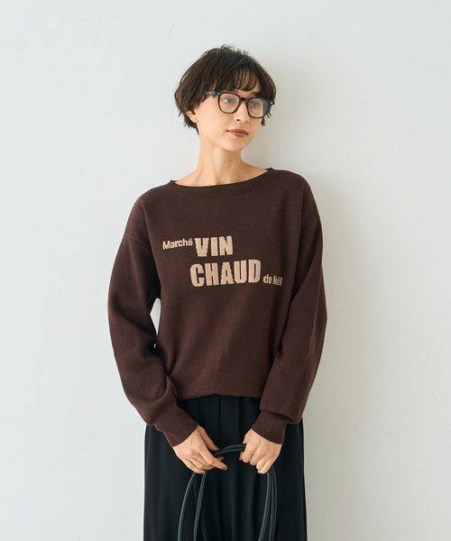 Rouge vif Anna（ルージュヴィフアンナ）の「ノエルロゴニットプルオーバー（ニット/セーター・レディース・ブラウン/ピンク・フリー）」の10枚目の写真