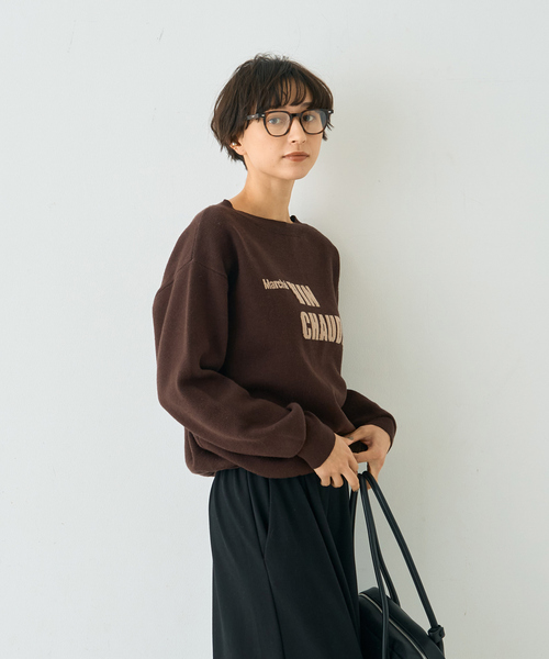 ノエルロゴニットプルオーバー（ニット/セーター）｜Rouge vif Anna