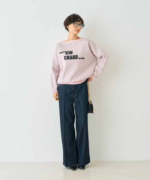 Rouge vif Anna（ルージュヴィフアンナ）の「ノエルロゴニットプルオーバー（ニット/セーター・レディース・ブラウン/ピンク・フリー）」の14枚目の写真