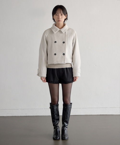 セール】【UNE ORIGINAL】インナーキルティングペディンフロントボタン