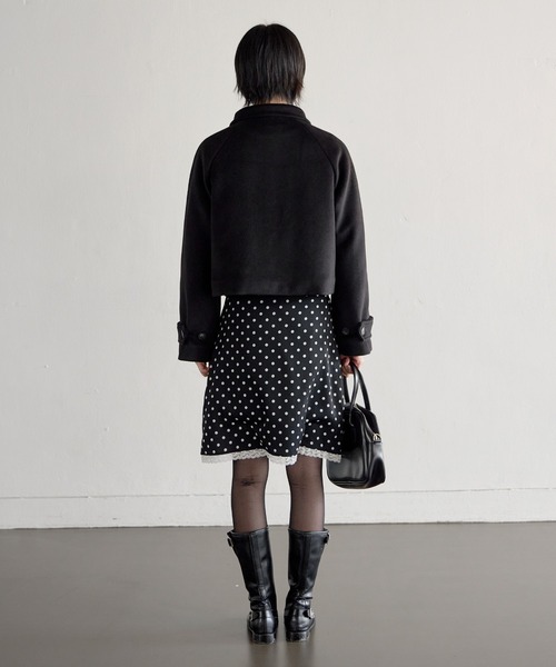 UNE ORIGINAL】インナーキルティングペディンフロントボタンショート丈