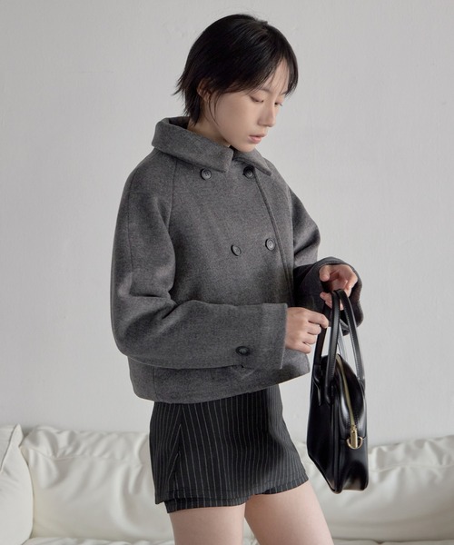 セール】【UNE ORIGINAL】インナーキルティングペディンフロントボタン