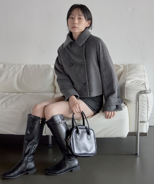 セール】【UNE ORIGINAL】インナーキルティングペディンフロントボタン