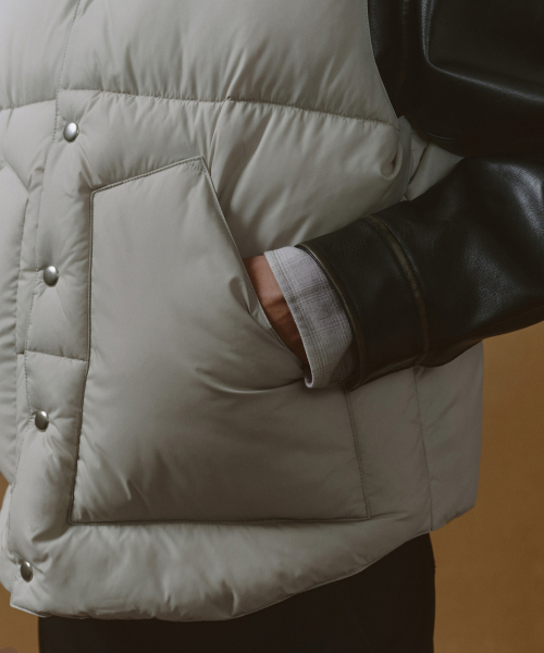 MUSINSA STANDARD（ムシンサスタンダード）の「ウェスタンダウンベスト [ベージュ]（ダウンベスト・メンズ・その他・SMALL/MEDIUM/LARGE/X-LARGE/XX-LARGE）」の9枚目の写真